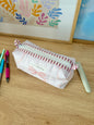 The Large Pink Bow Colorblock Bag - Purple/White