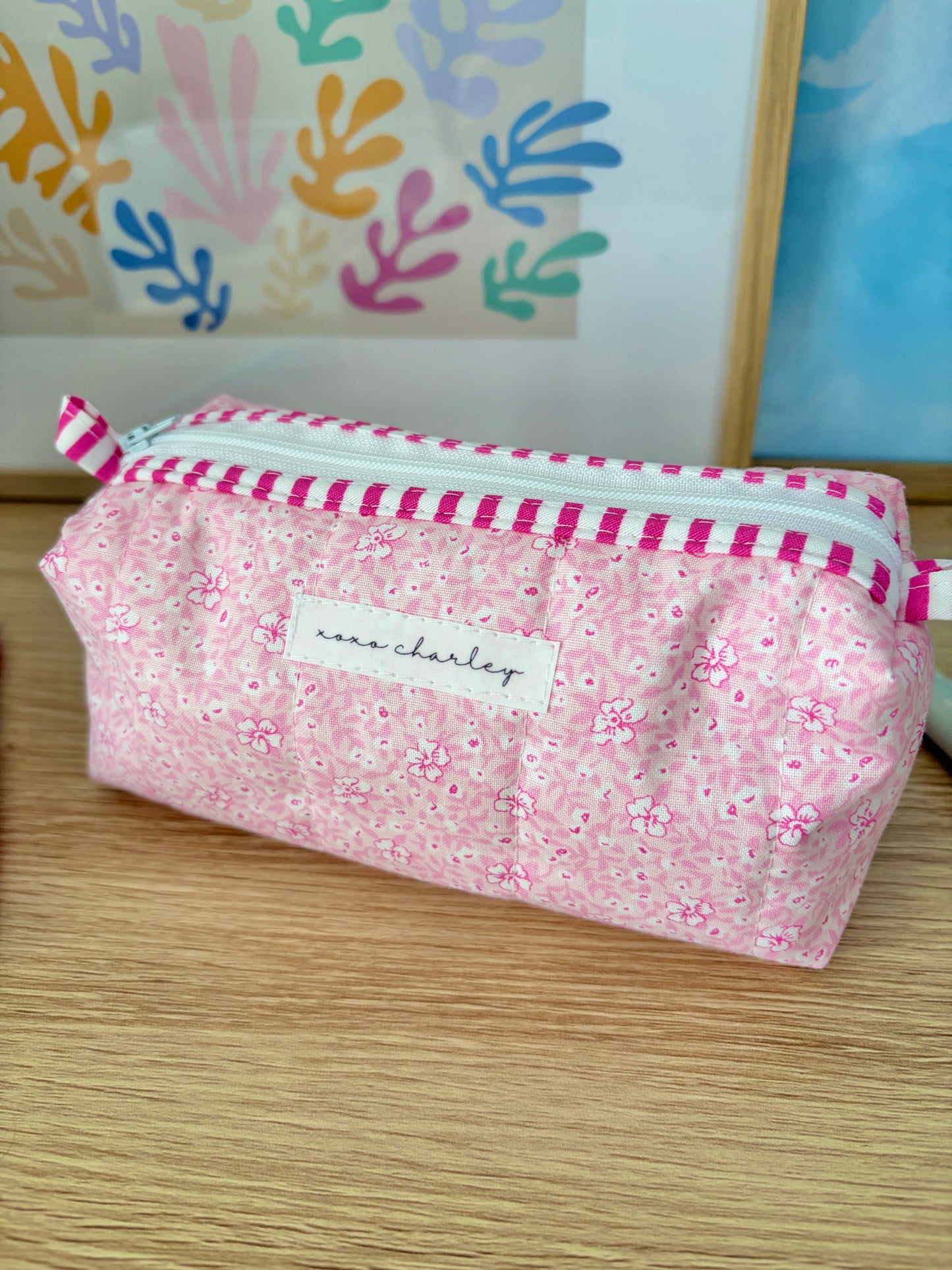 The Pink Hawaiian Colorblock Bag - Pink/White