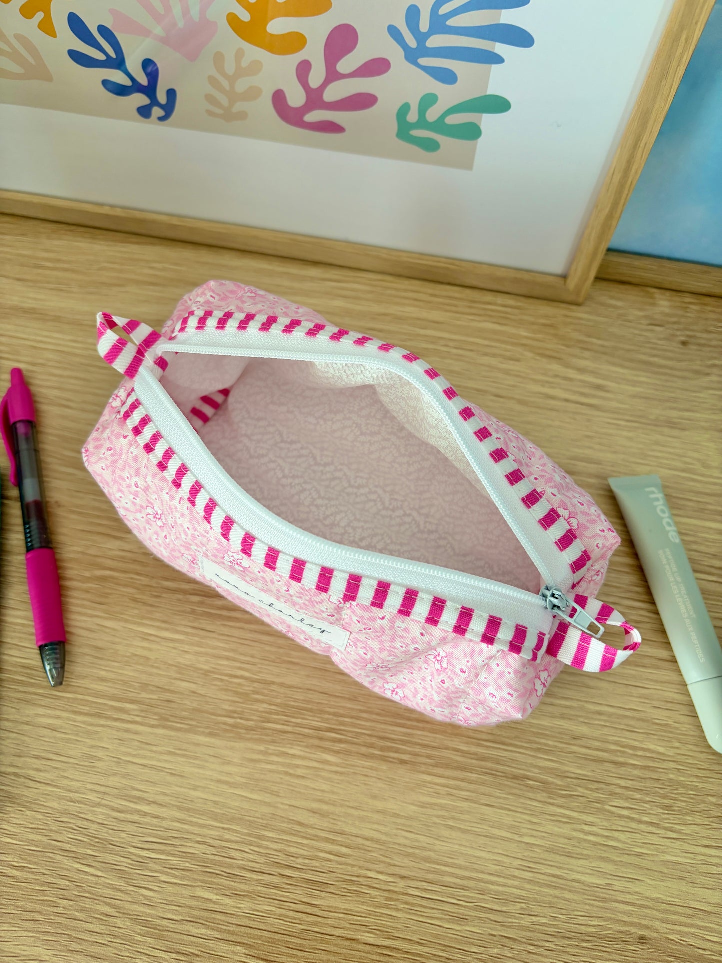 The Pink Hawaiian Colorblock Bag - Pink/White
