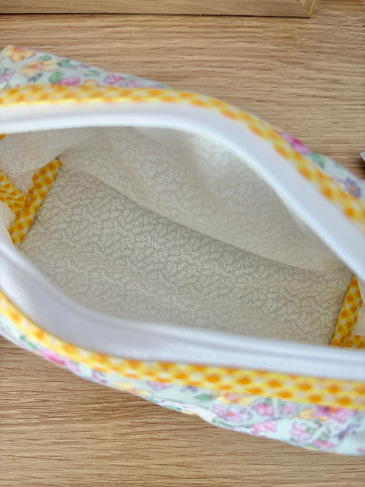 The Primrose Colorblock Bag - Yellow/White