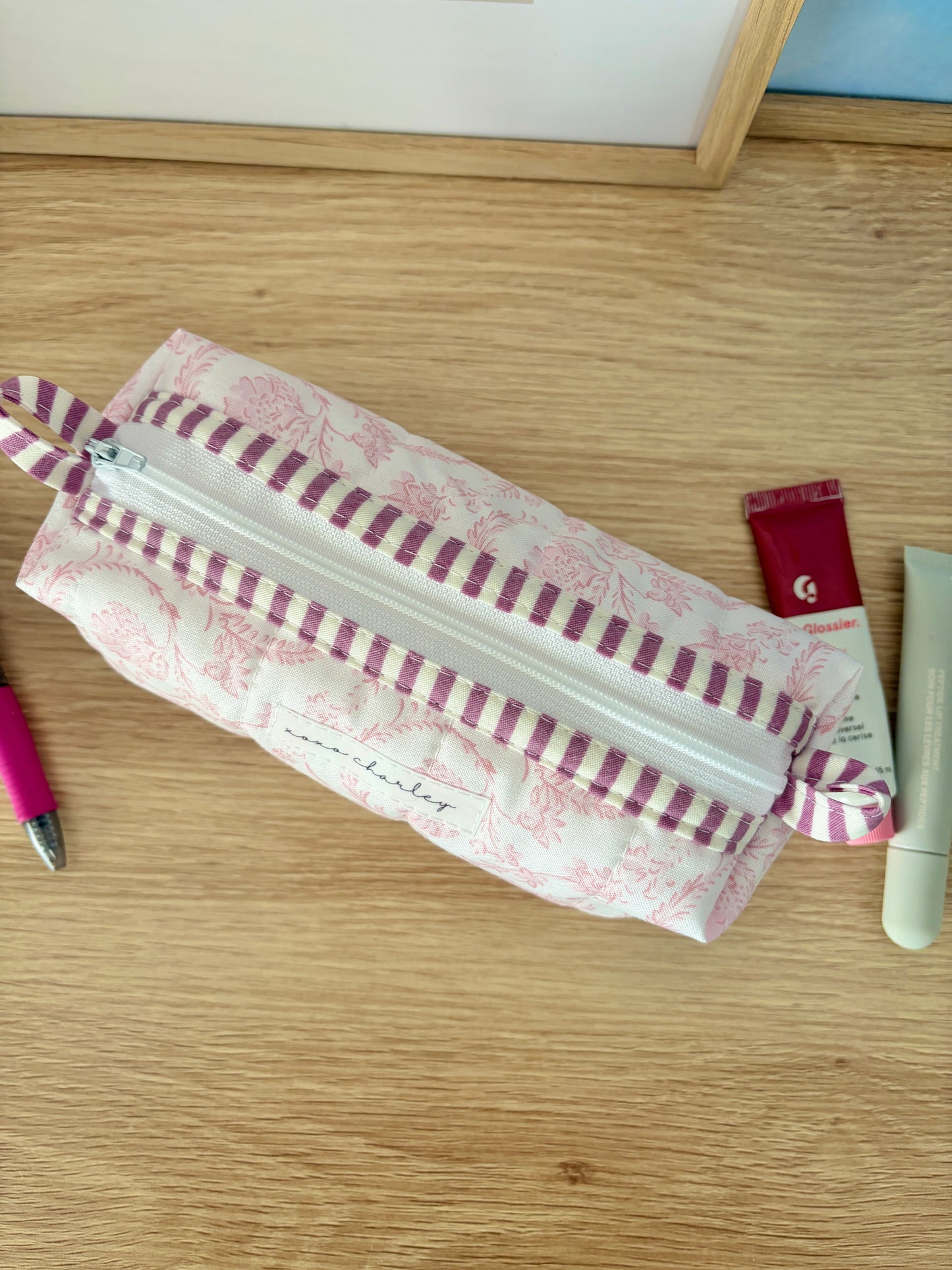 The Vintage Pink Colorblock Bag - Purple/White