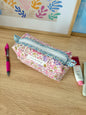 The Ditsy Picnic Pink Colorblock Bag - Blue Floral/Purple Gingham