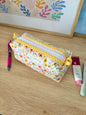 The Bright Floral Colorblock Bag - Yellow/Pink Gingham