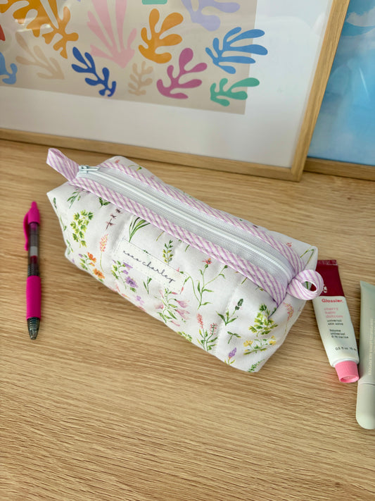 The Purple Wildflower Colorblock Bag - Purple/Purple Gingham