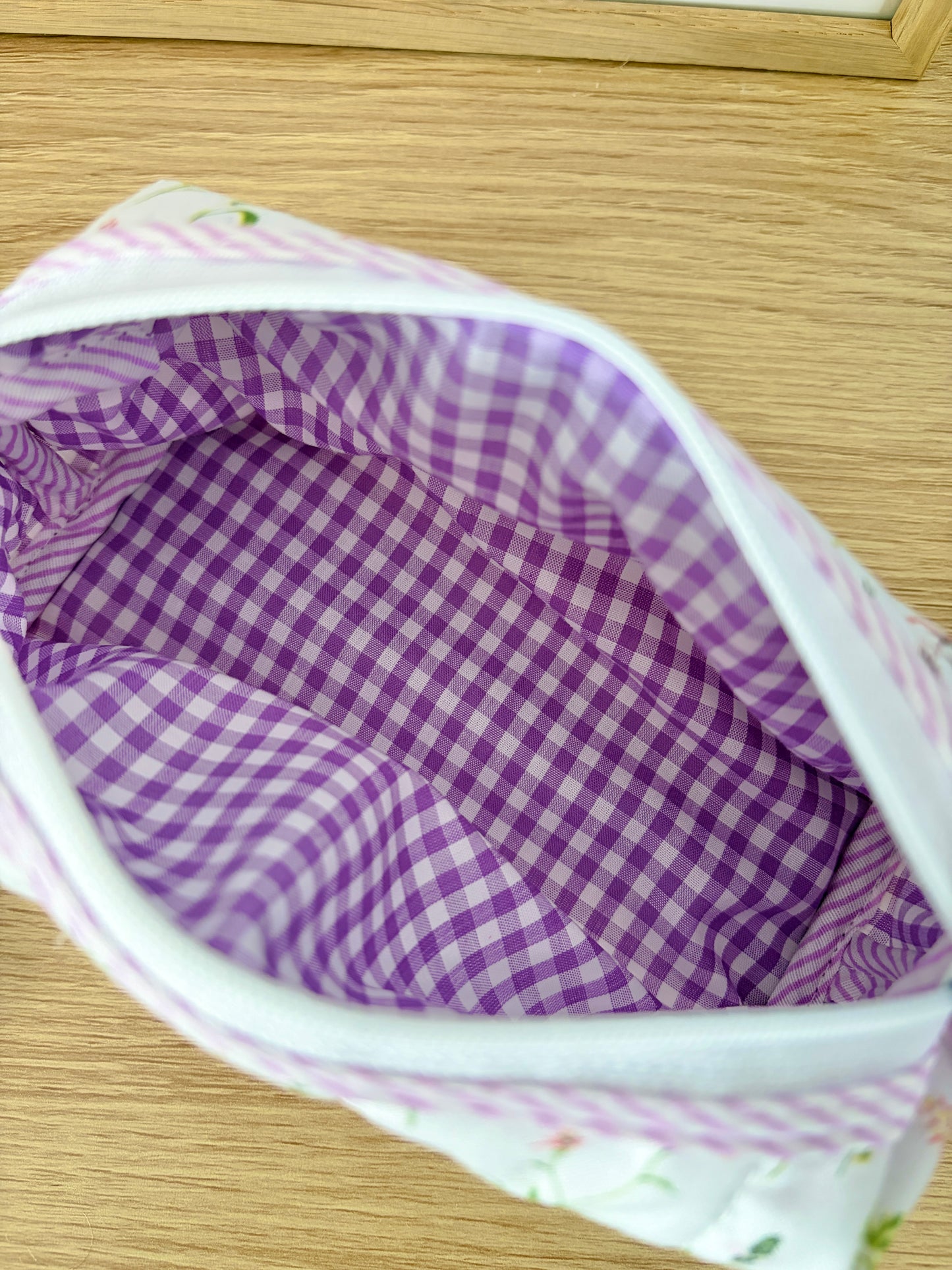 The Purple Wildflower Colorblock Bag - Purple/Purple Gingham