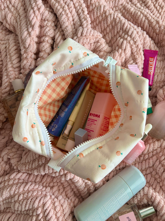 Peaches & Cream Medium Makeup Bag *limited-edition*