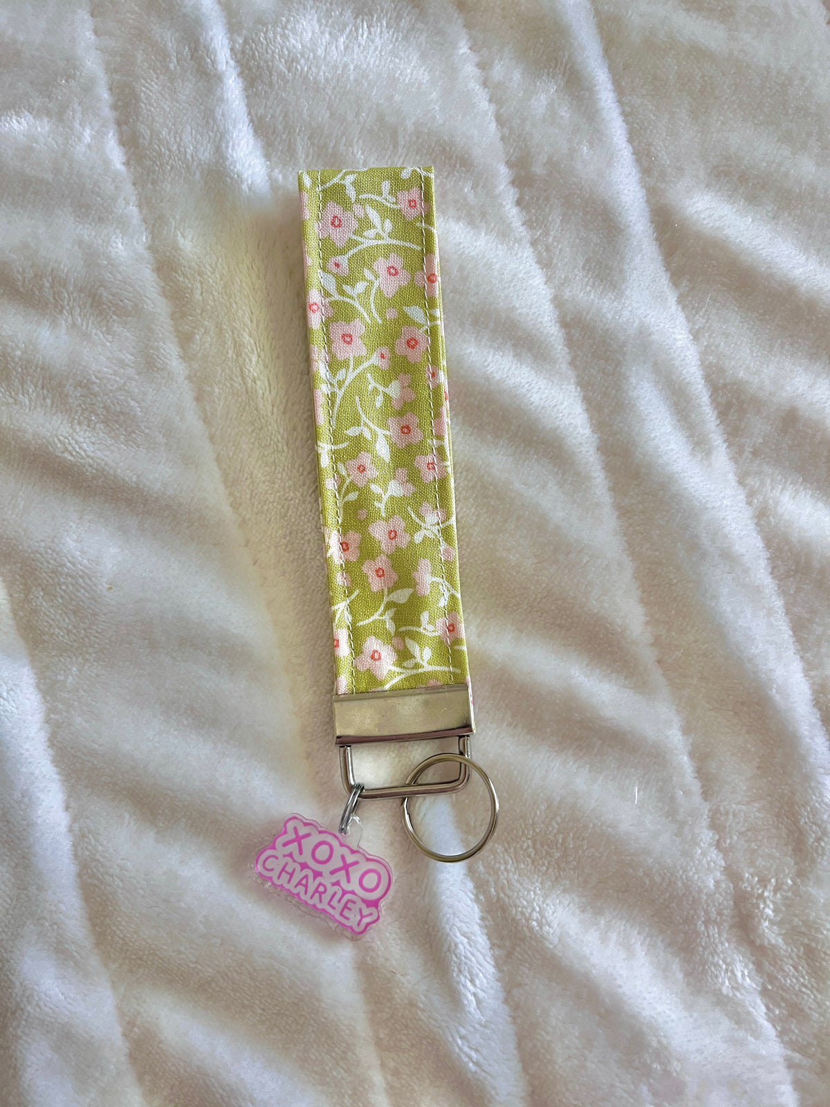 Peony Keychain Wristlet