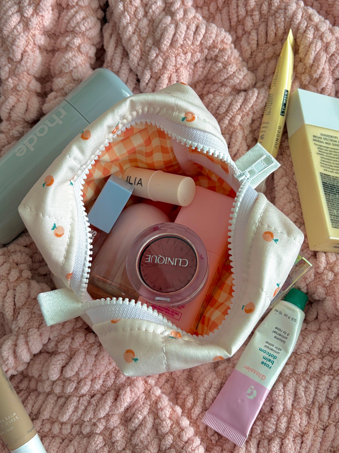 Peaches & Cream Mini Makeup Bag *limited-edition*