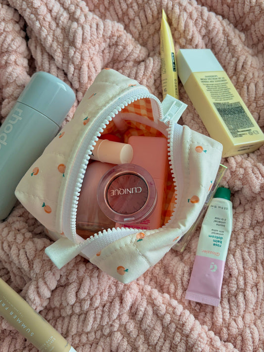 Peaches & Cream Mini Makeup Bag *limited-edition*