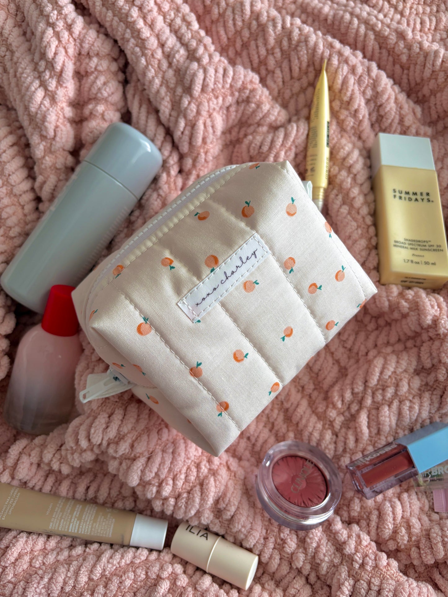 Peaches & Cream Mini Makeup Bag *limited-edition*