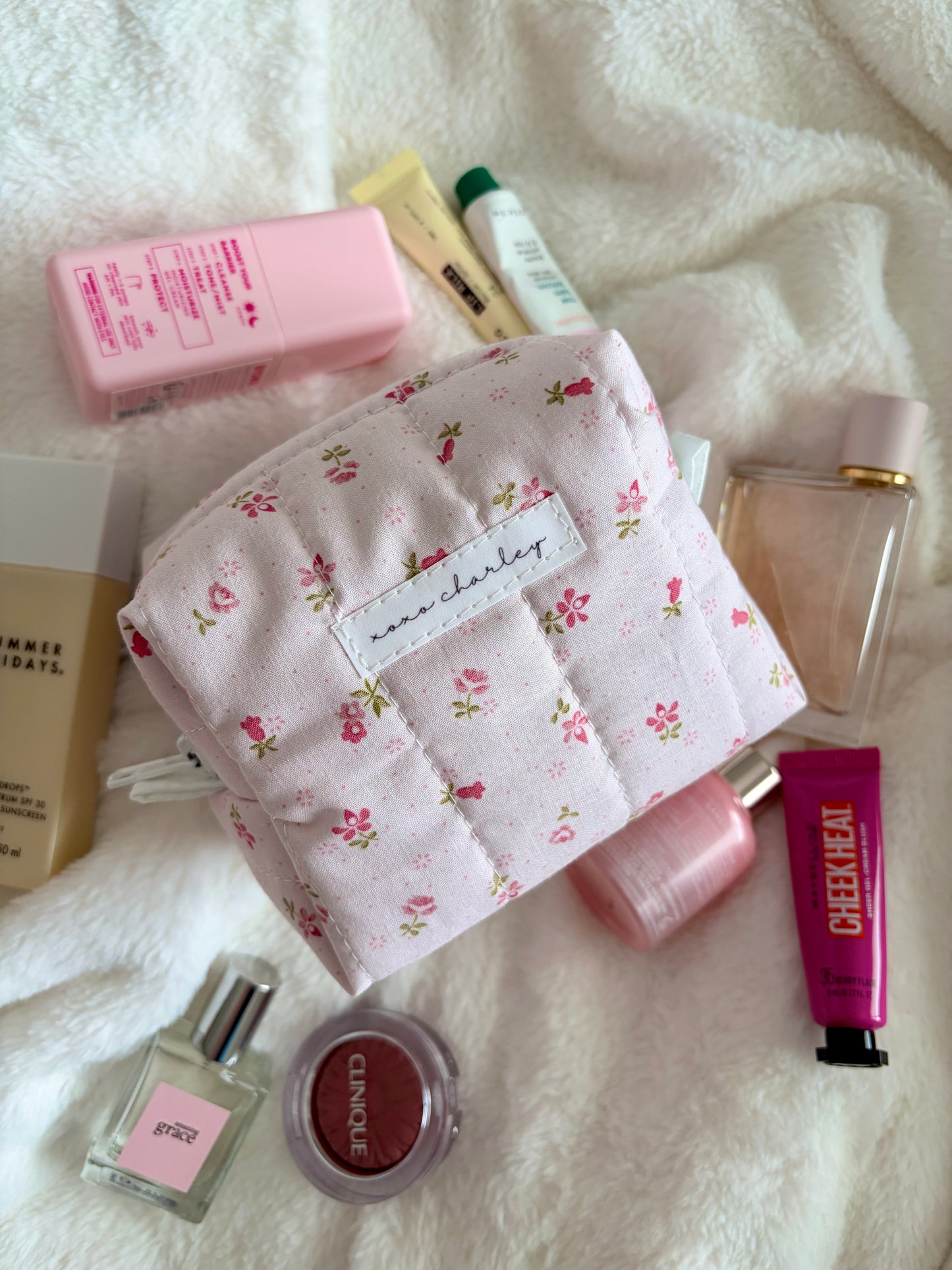 Strawberry Matcha Mini Makeup Bag *limited-edition*