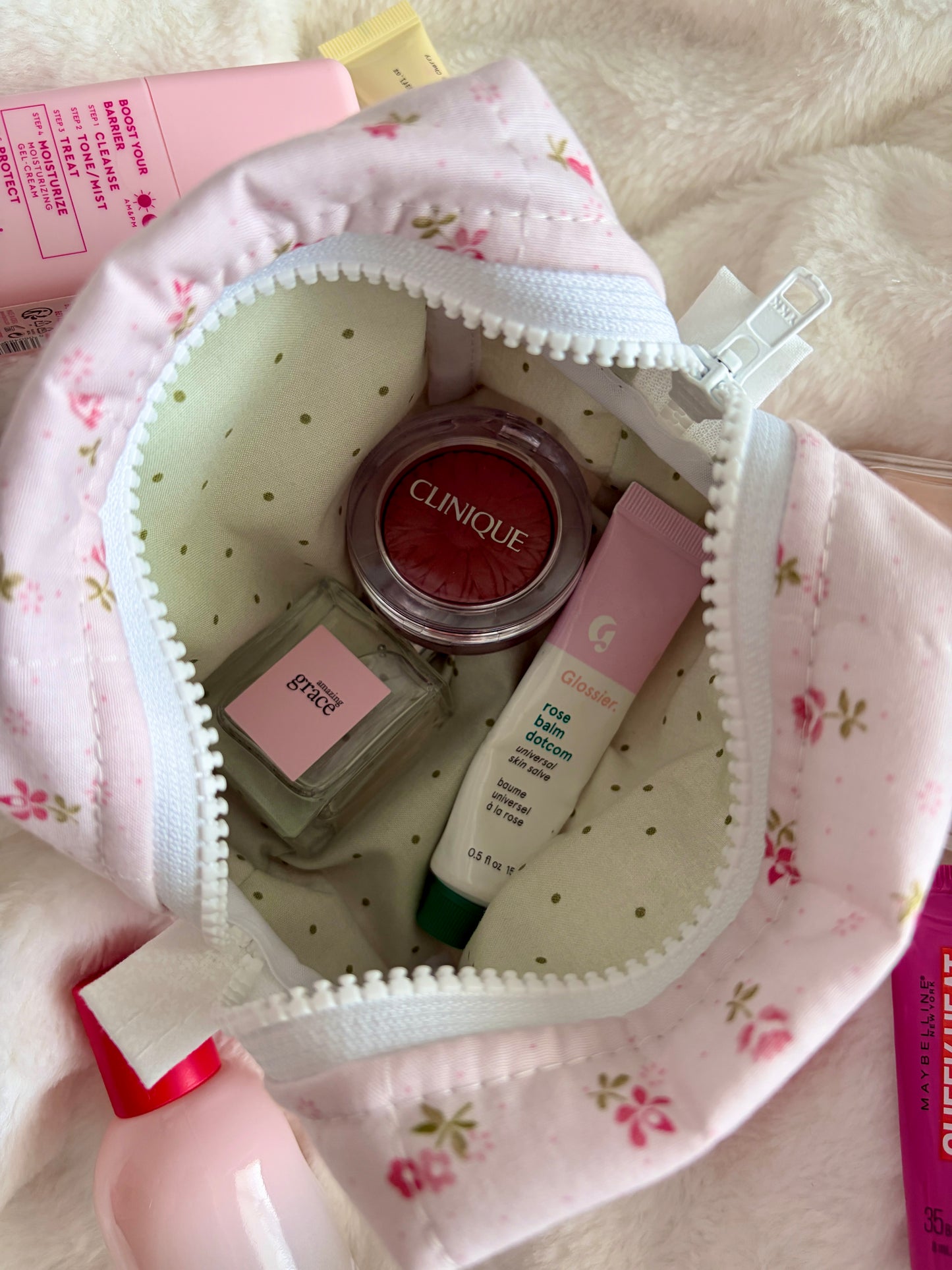 Strawberry Matcha Mini Makeup Bag *limited-edition*