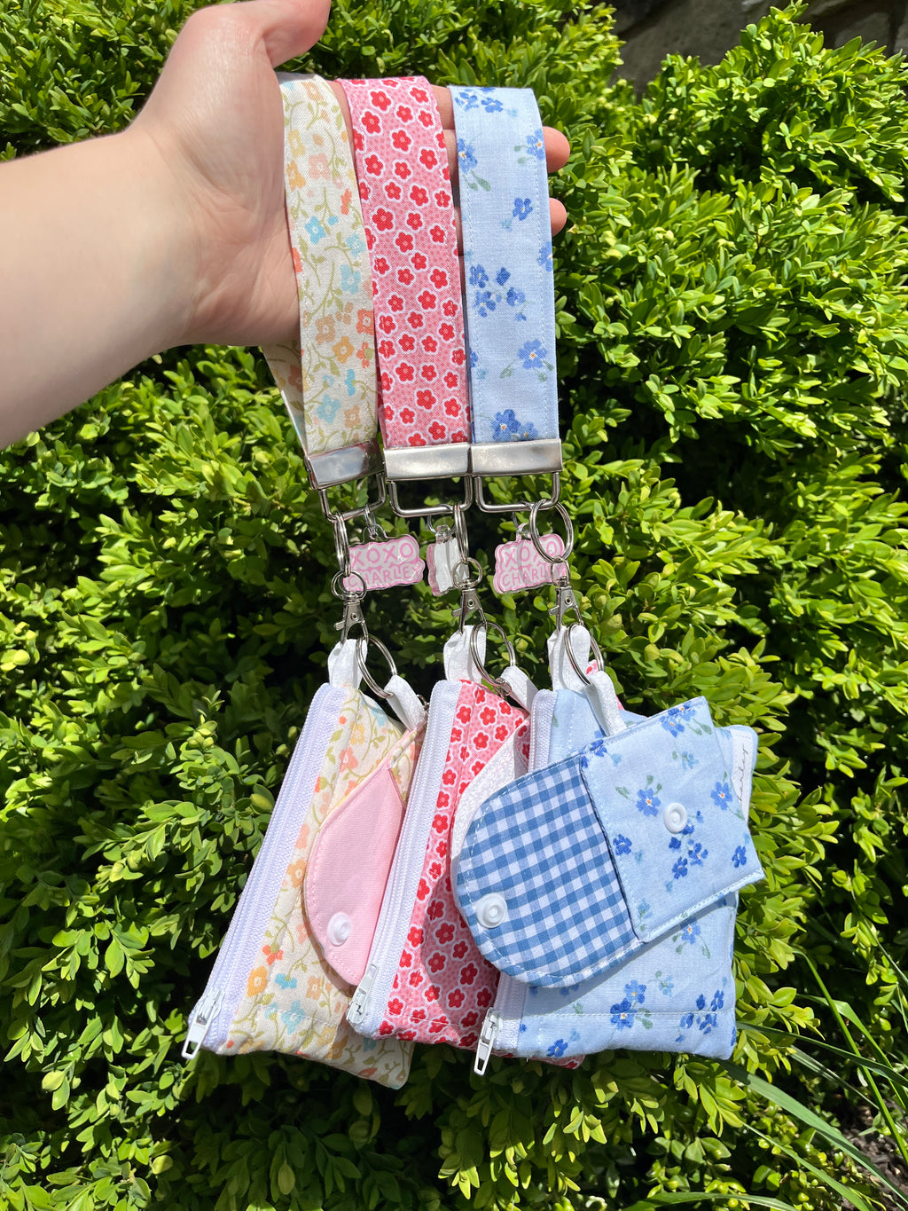 Peony Keychain Wristlet