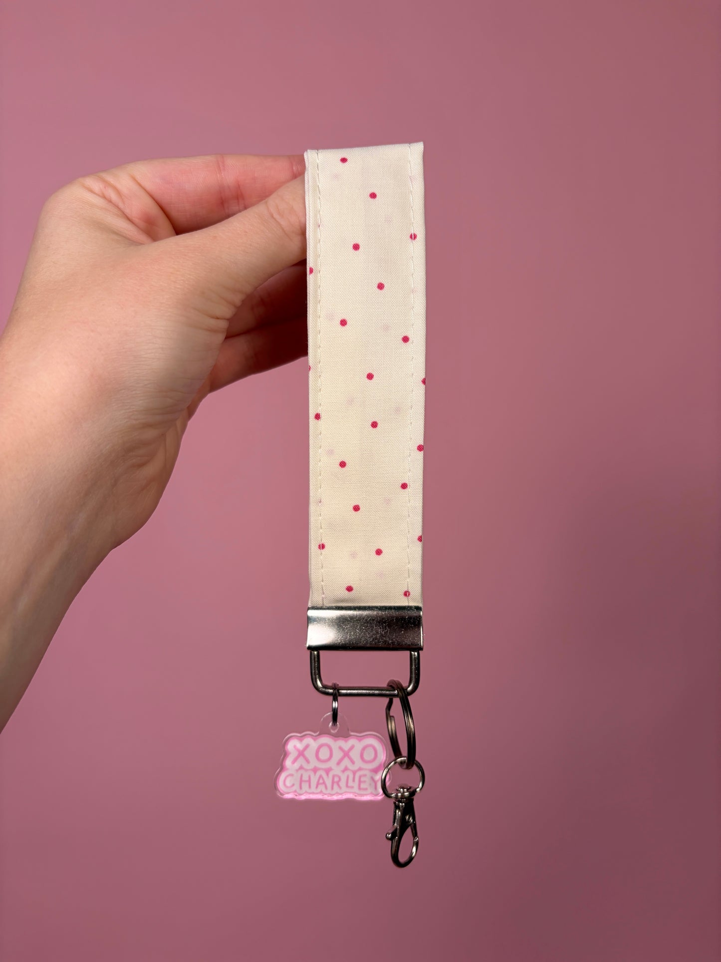 Raspberry Gelato Keychain Wristlet *limited-edition*