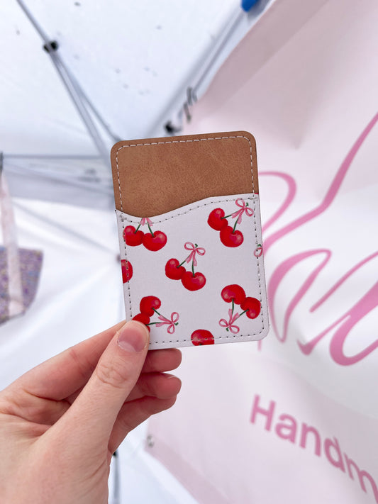 Cherry Red Bow Phone Wallet