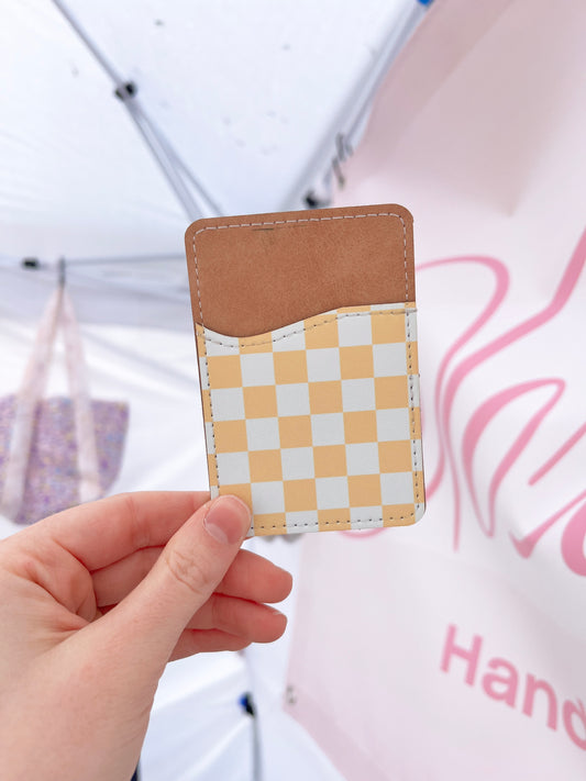 Yellow Checkered Phone Wallet