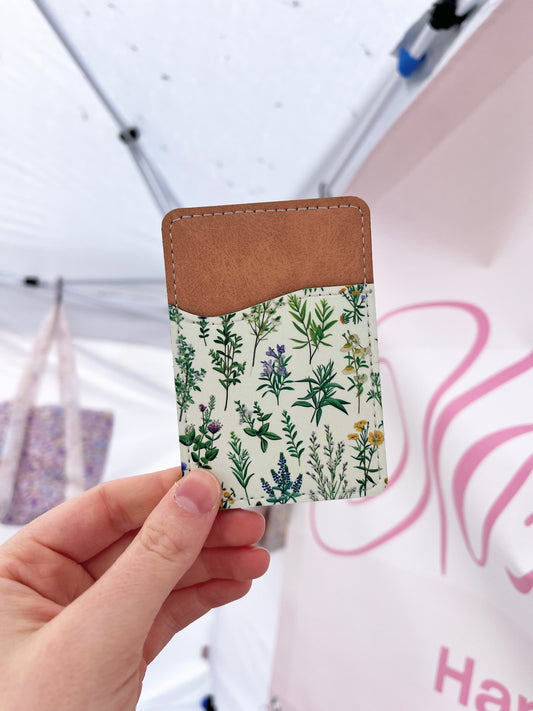 Green Floral Phone Wallet