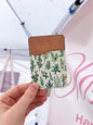 Green Floral Phone Wallet #21