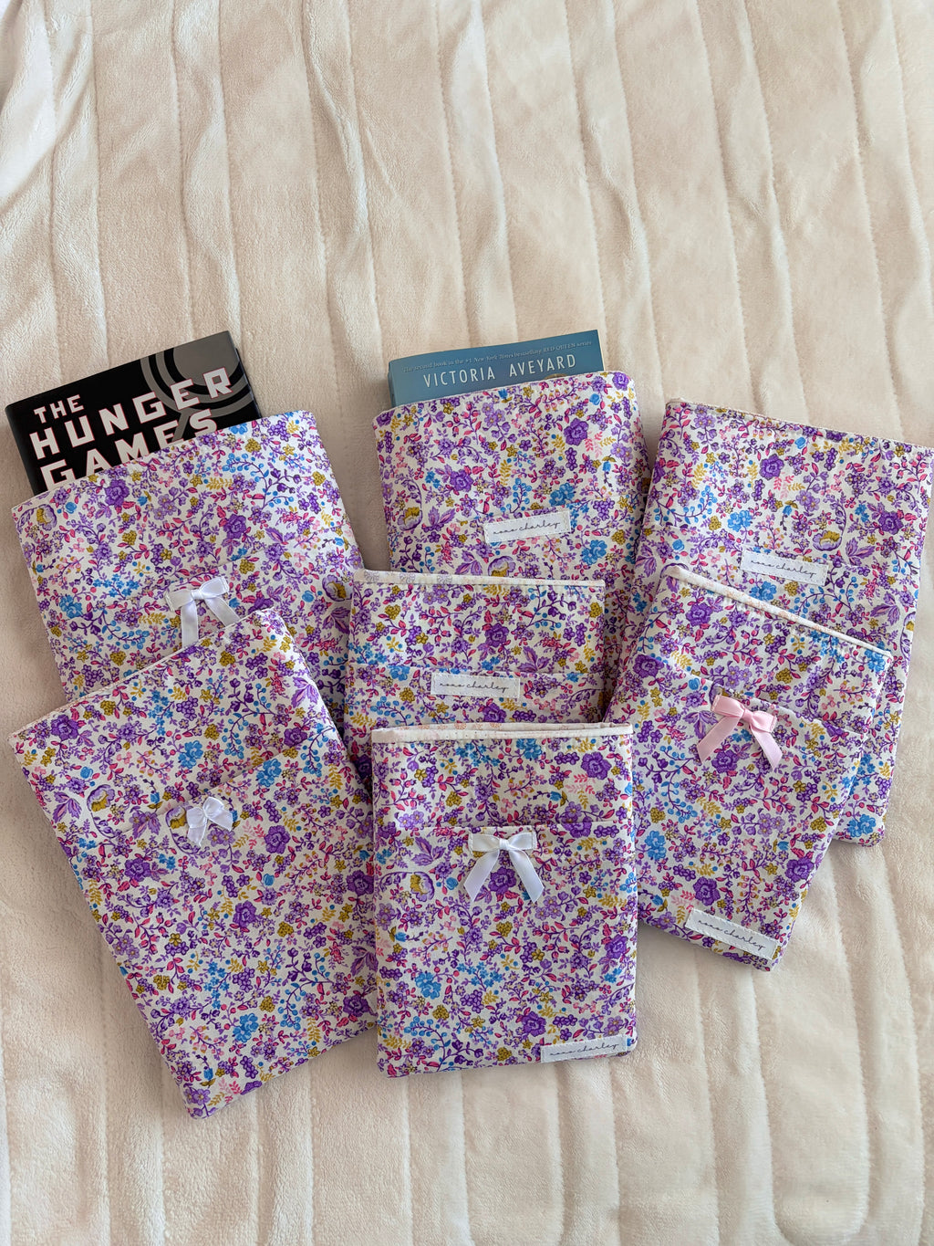 Ditsy Picnic Purple E-Reader/Book Sleeve