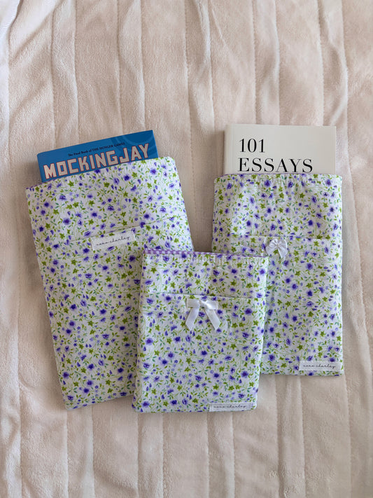 Purple Floral E-Reader/Book Sleeve