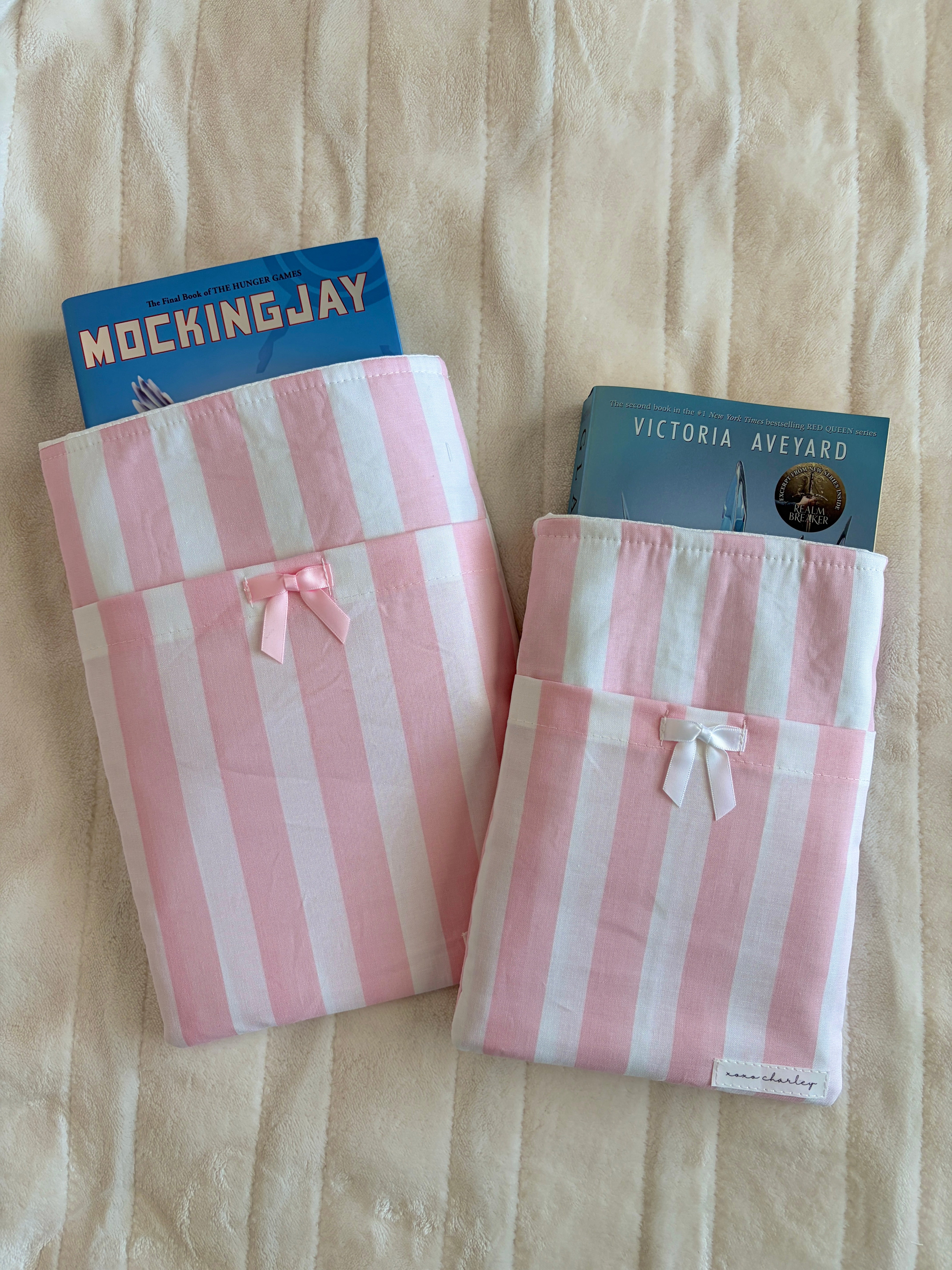 Pink & White Stripe E-Reader/Book Sleeve