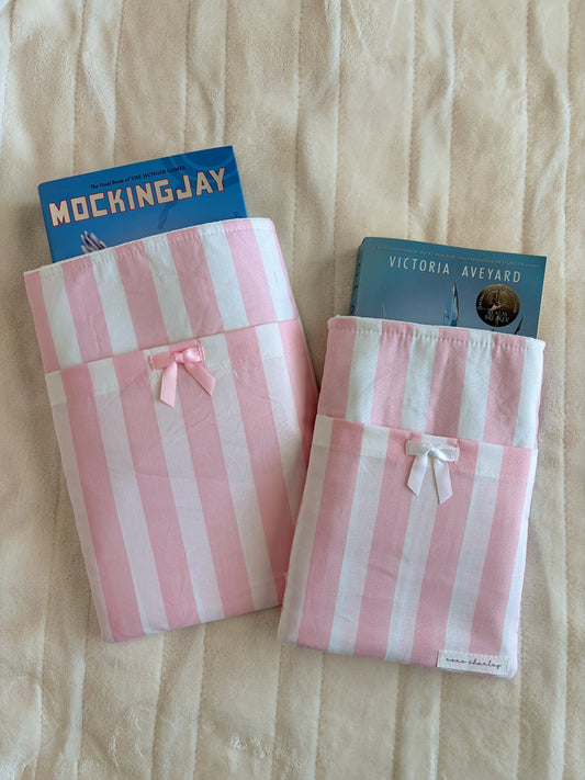 Pink & White Stripe E-Reader/Book Sleeve