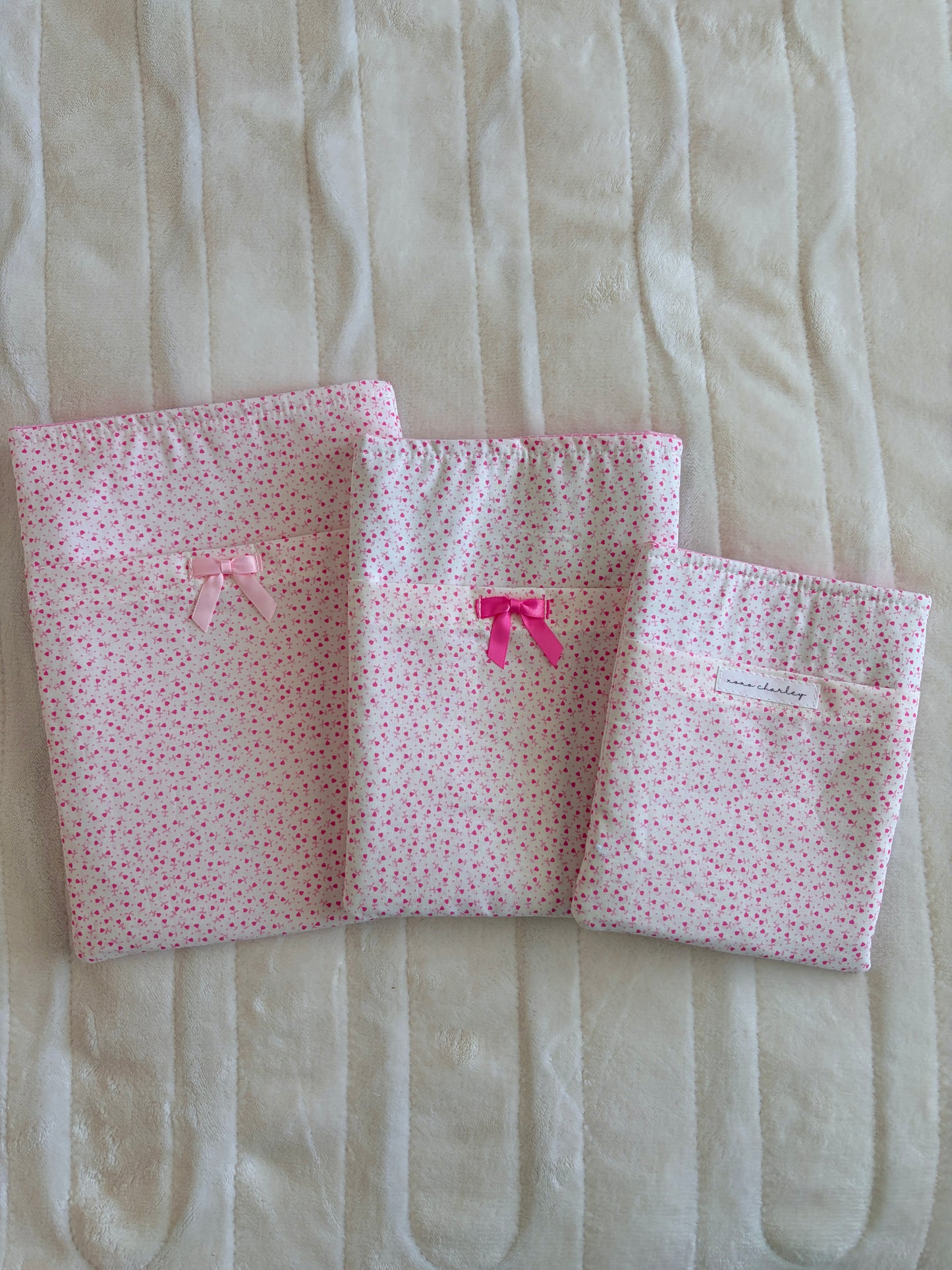 Tiny Pink Hearts E-Reader/Book Sleeve