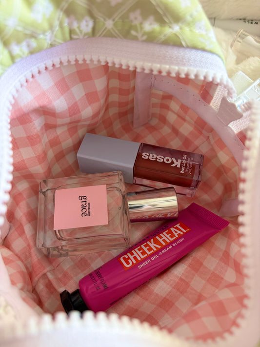Clover with Pink Bow Mini Makeup Bag *limited-edition*