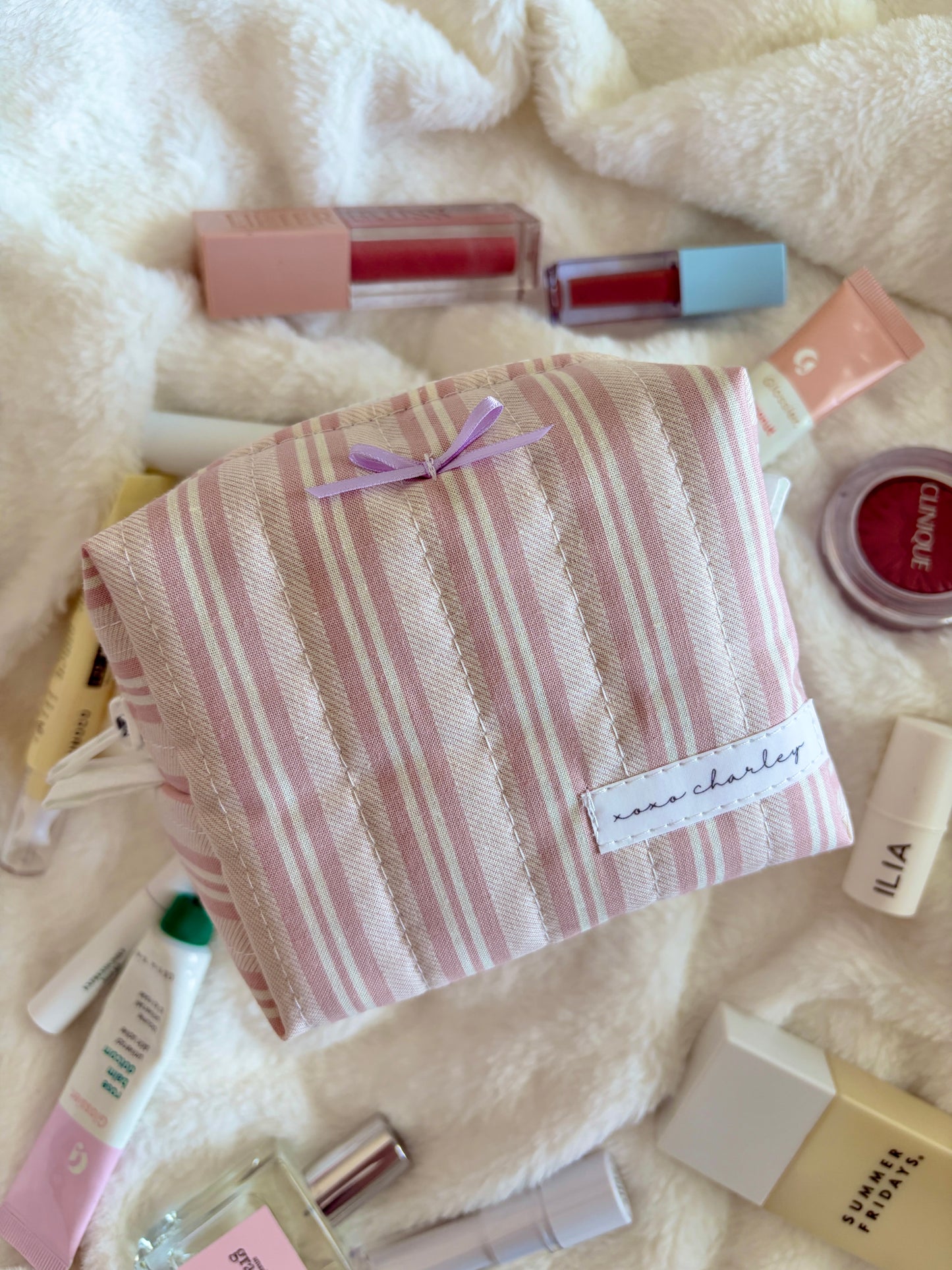 Mulberry with Purple Bow Mini Makeup Bag *limited-edition*