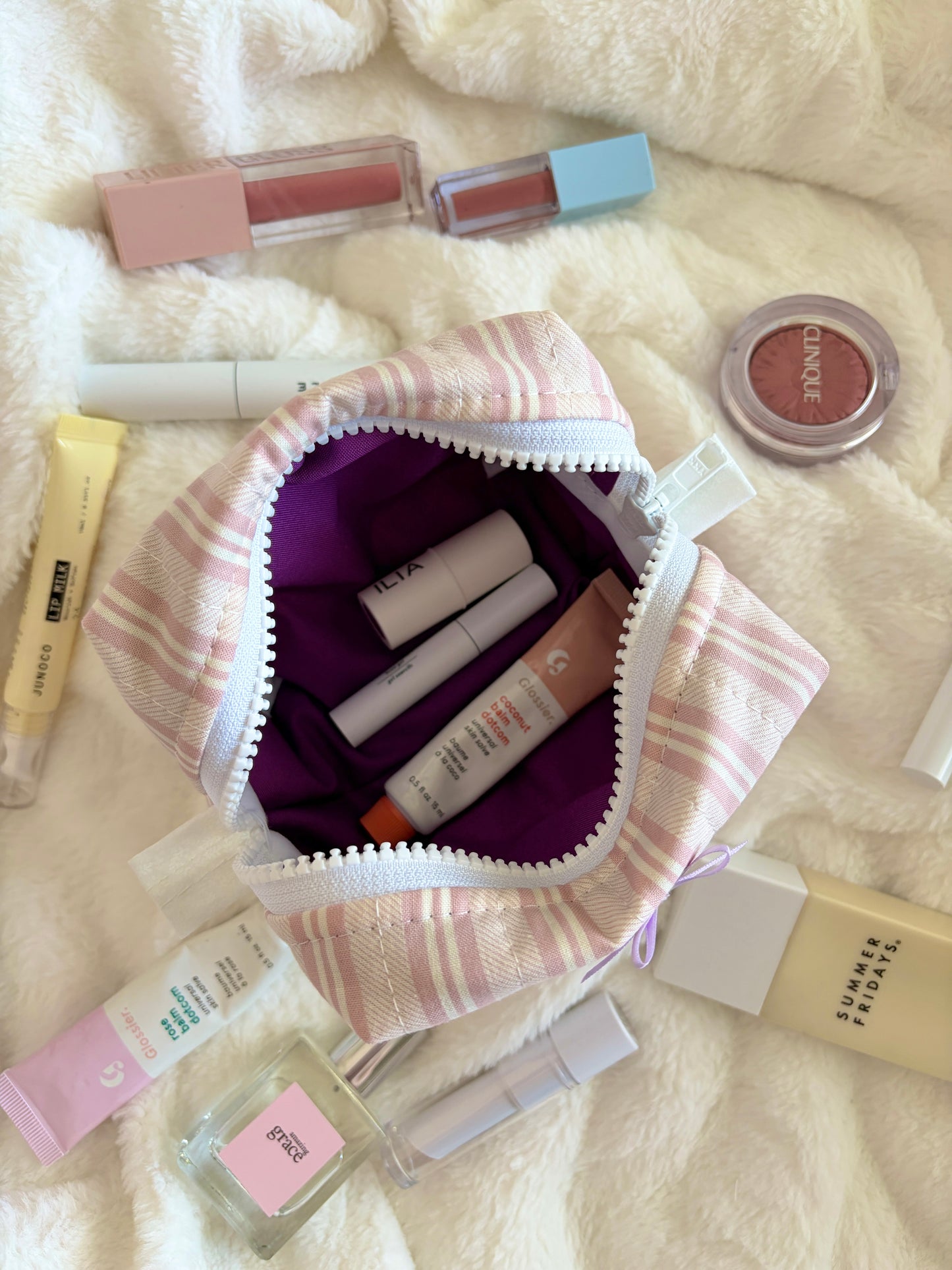 Mulberry with Purple Bow Mini Makeup Bag *limited-edition*