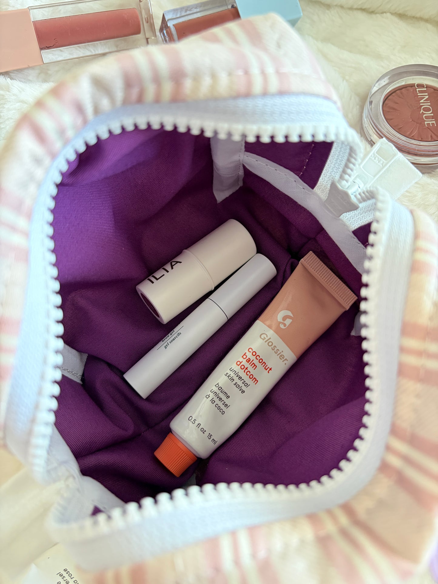 Mulberry with Purple Bow Mini Makeup Bag *limited-edition*