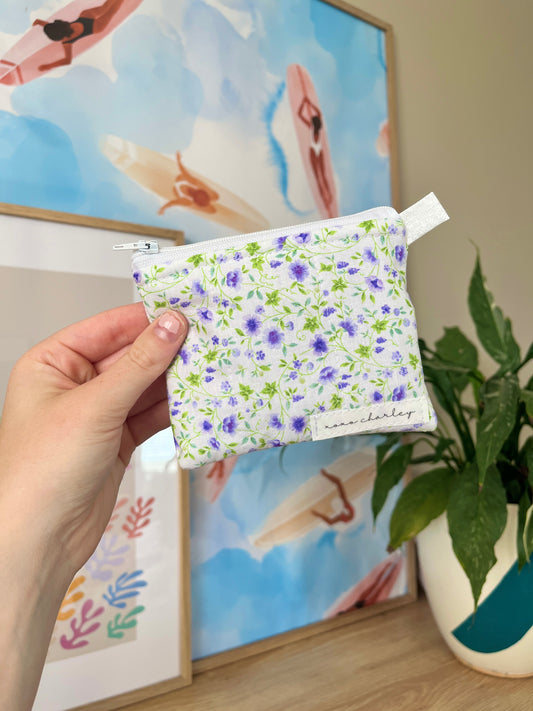 The Purple Floral Keychain Wallet