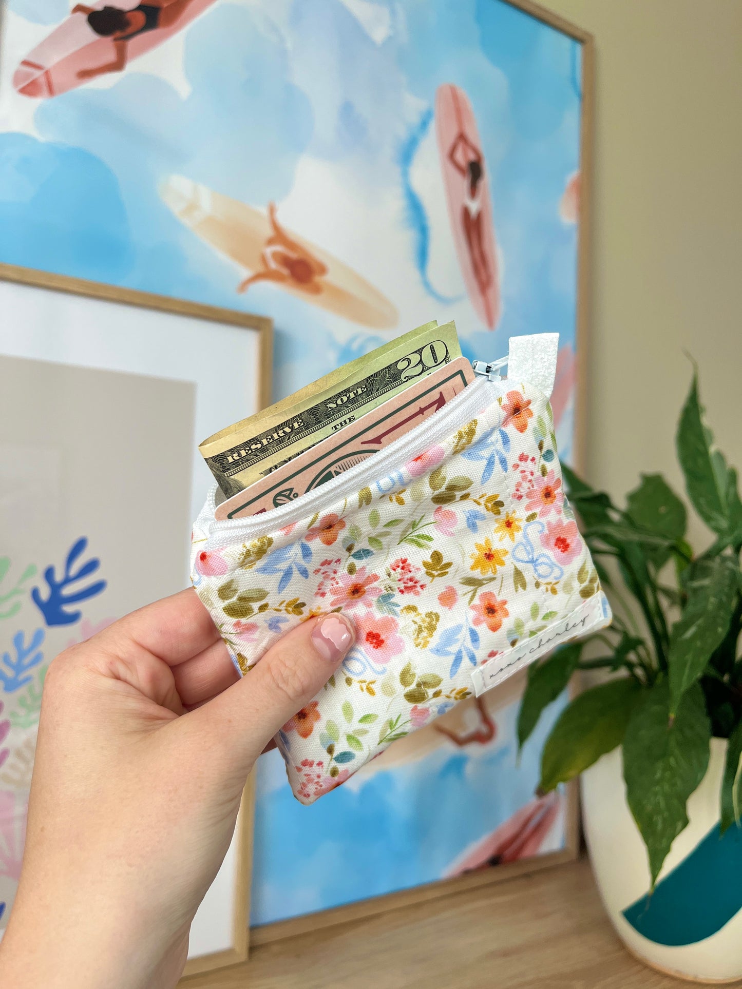The Bright Floral Keychain Wallet