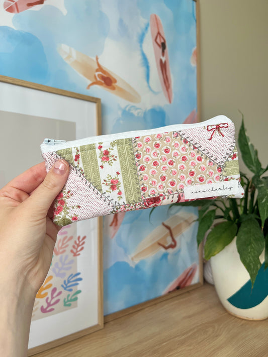 The Rosette Pencil & Glasses Case