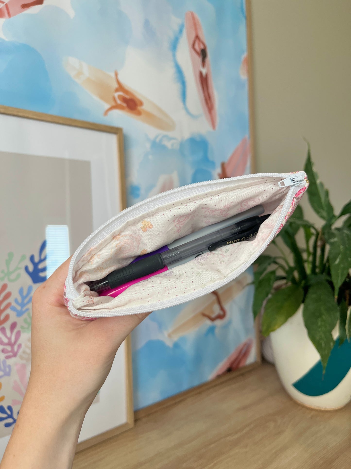 The Ditsy Picnic Pink Pencil & Glasses Case