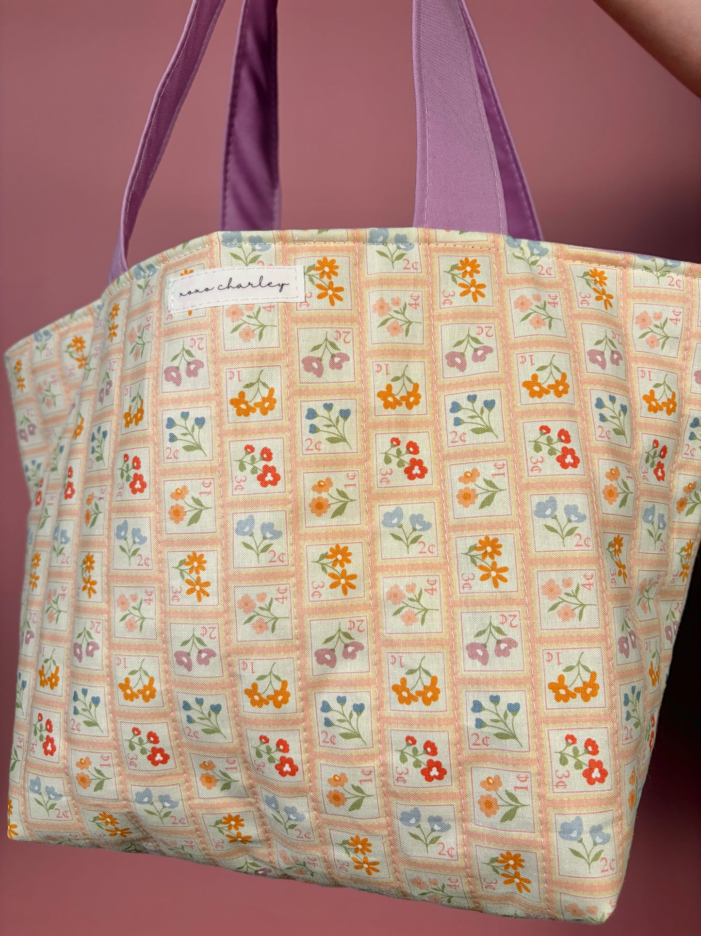 Orange Petal Postage Mini Tote Bag *limited-edition*