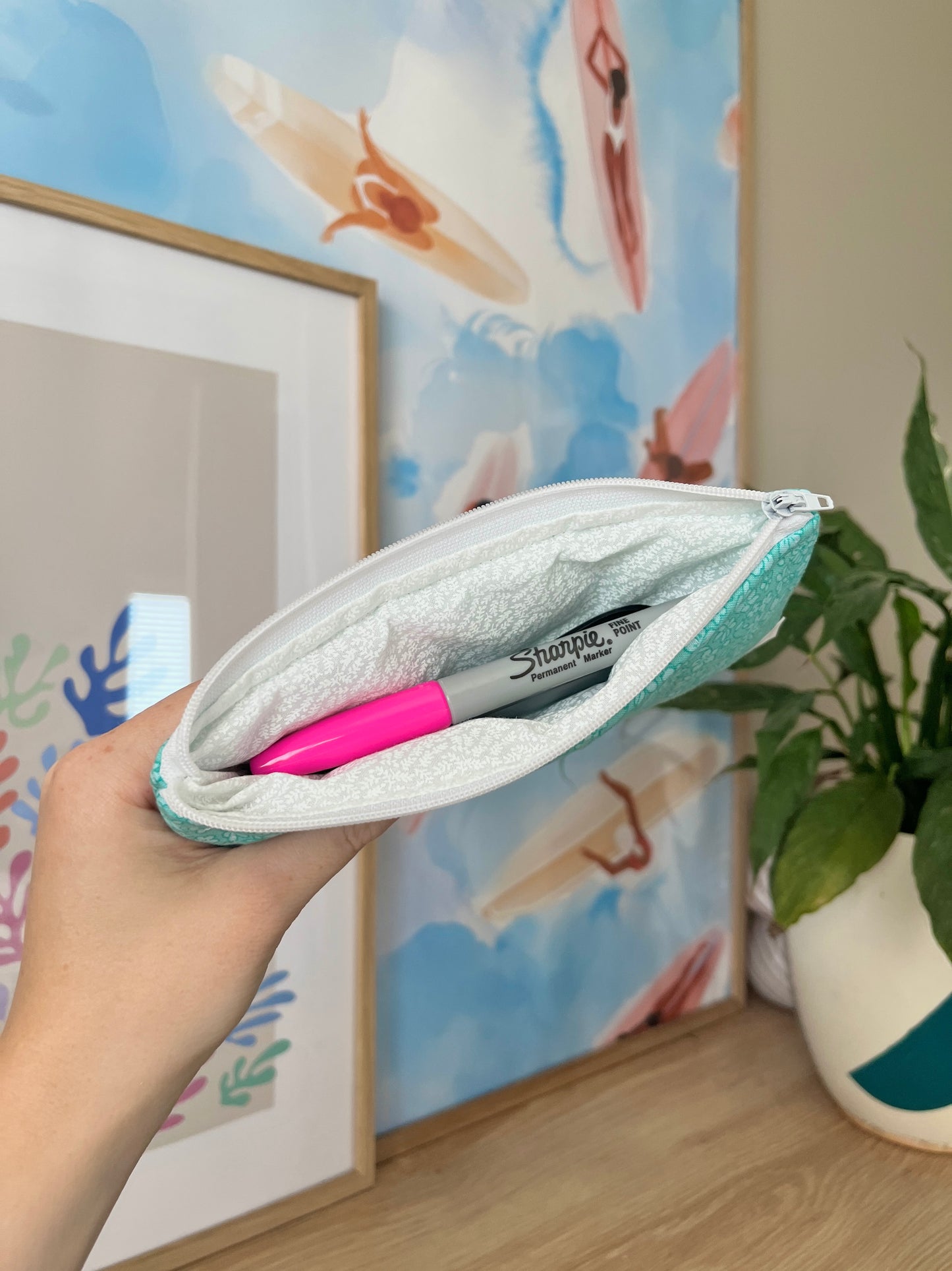 The Seafoam Floral Pencil & Glasses Case *Limited Edition*