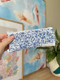 The Royal Blue Floral Pencil & Glasses Case