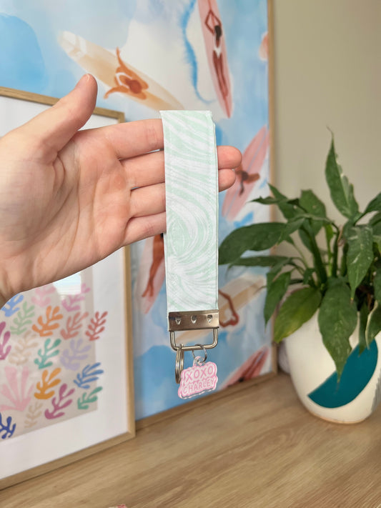 The Light Green Keychain Wristlet