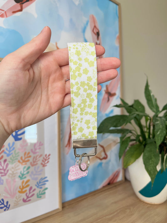 The Green Clover Keychain Wristlet