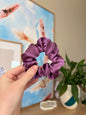 Purple Satin Scrunchie