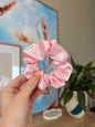 Pink Satin Scrunchie