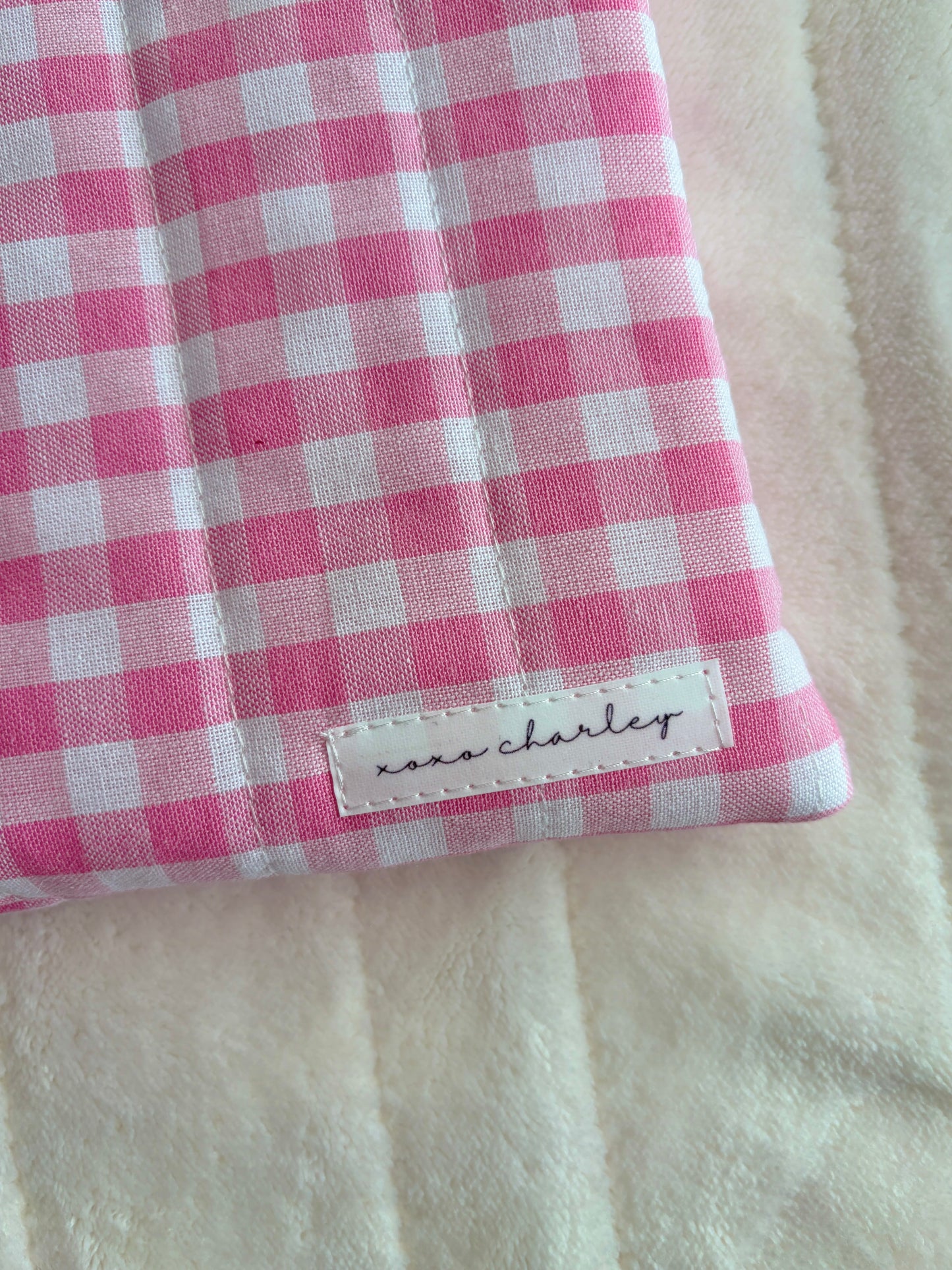 Pink Gingham Laptop & Tablet Sleeve