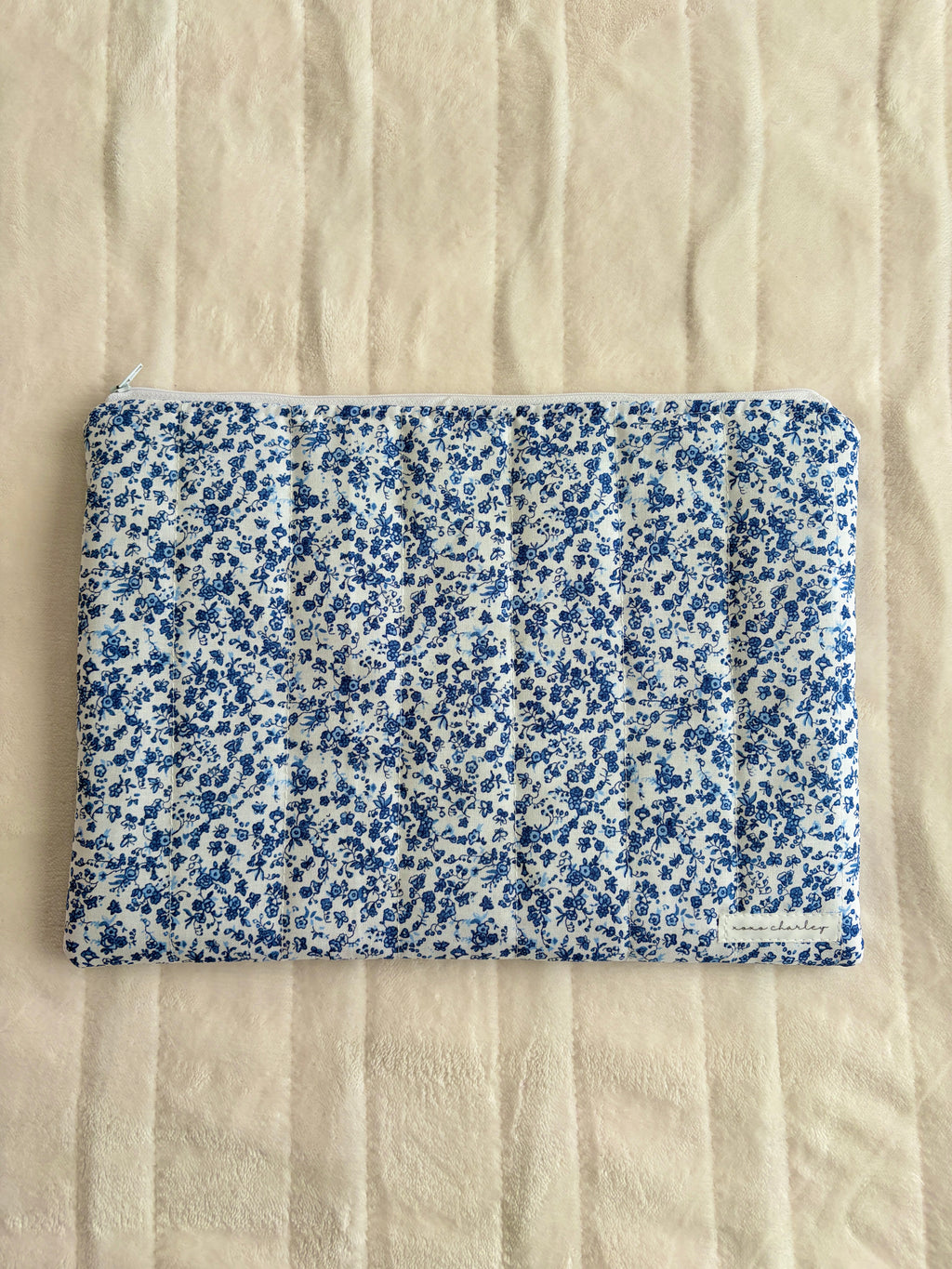 Royal Blue Floral Laptop & Tablet Sleeve
