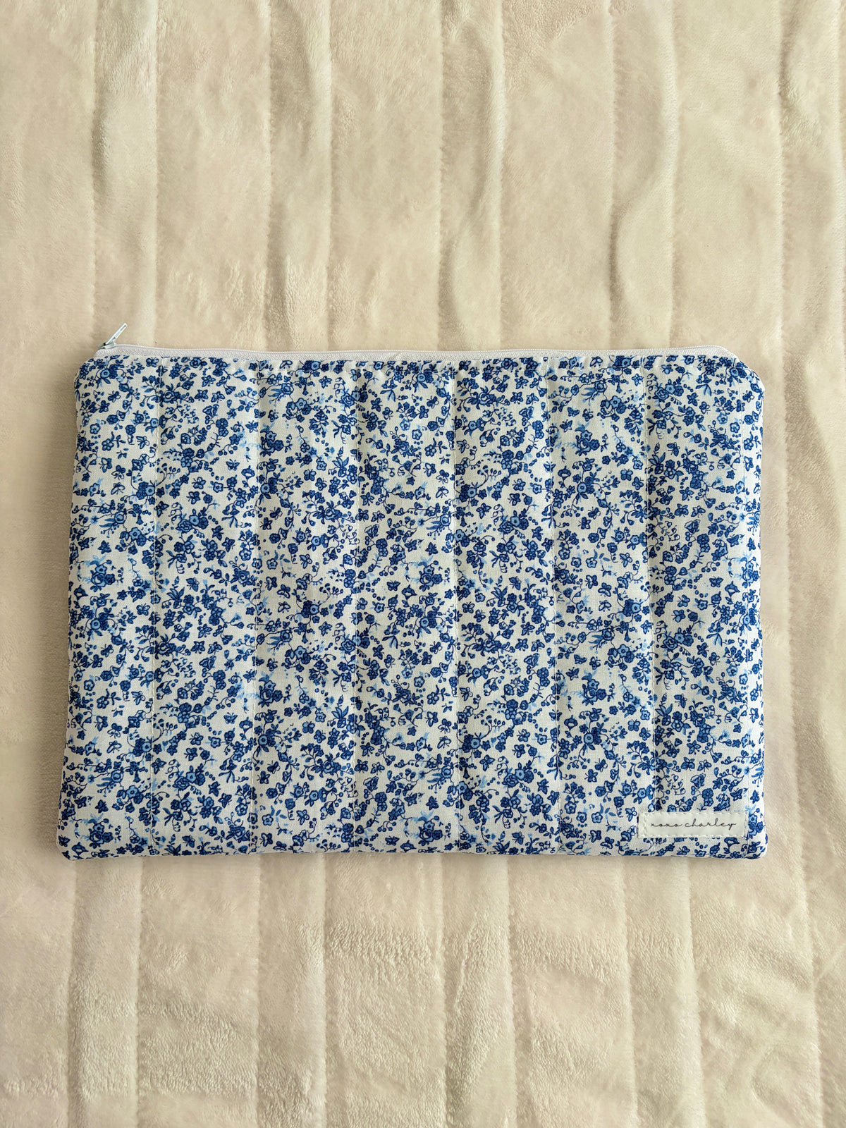 Royal Blue Floral Laptop & Tablet Sleeve