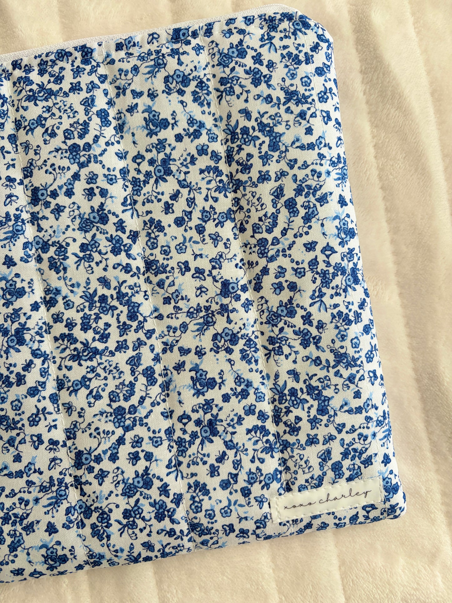 Royal Blue Floral Laptop & Tablet Sleeve
