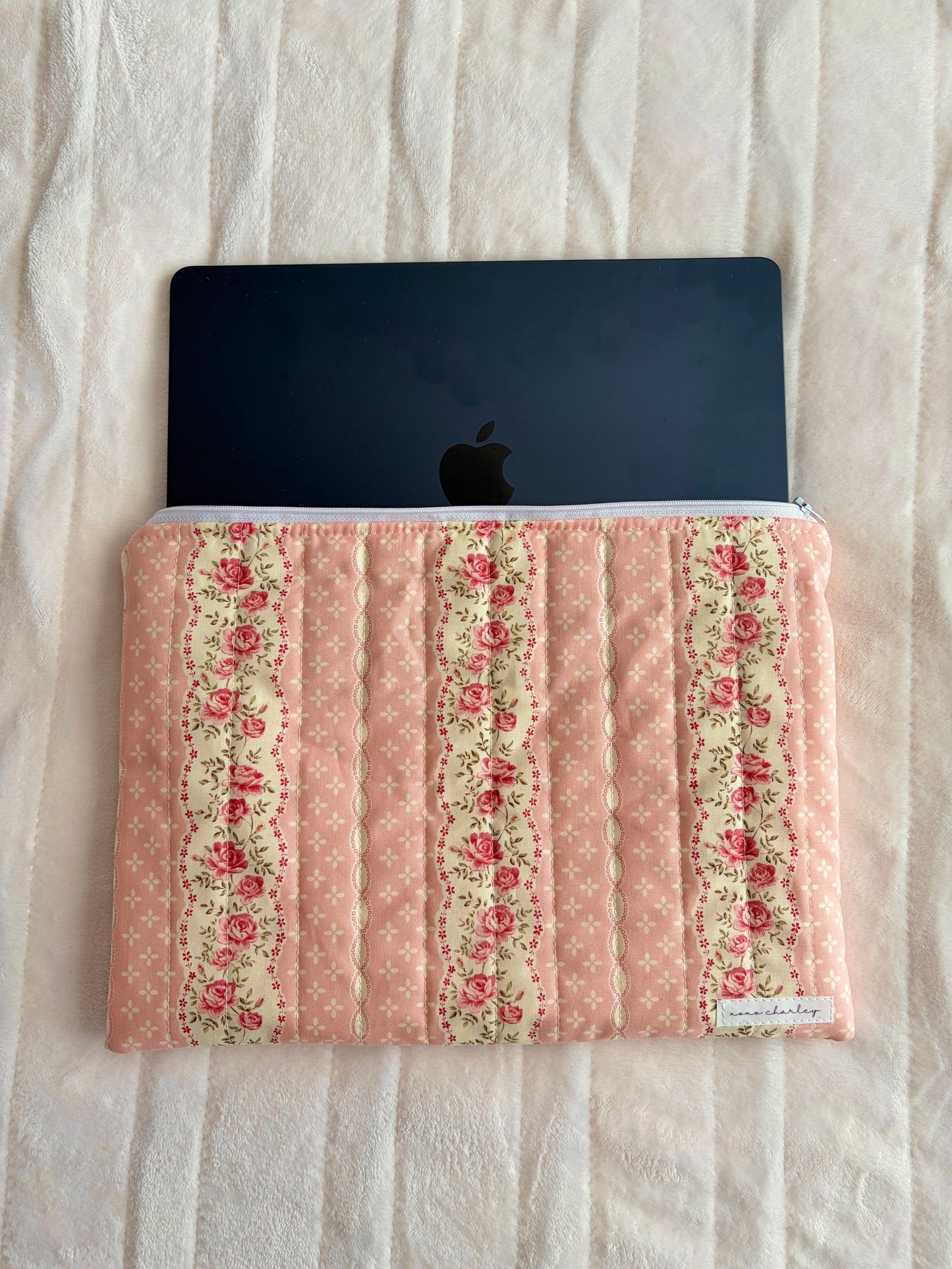 Pink & Yellow Floral Laptop & Tablet Sleeve