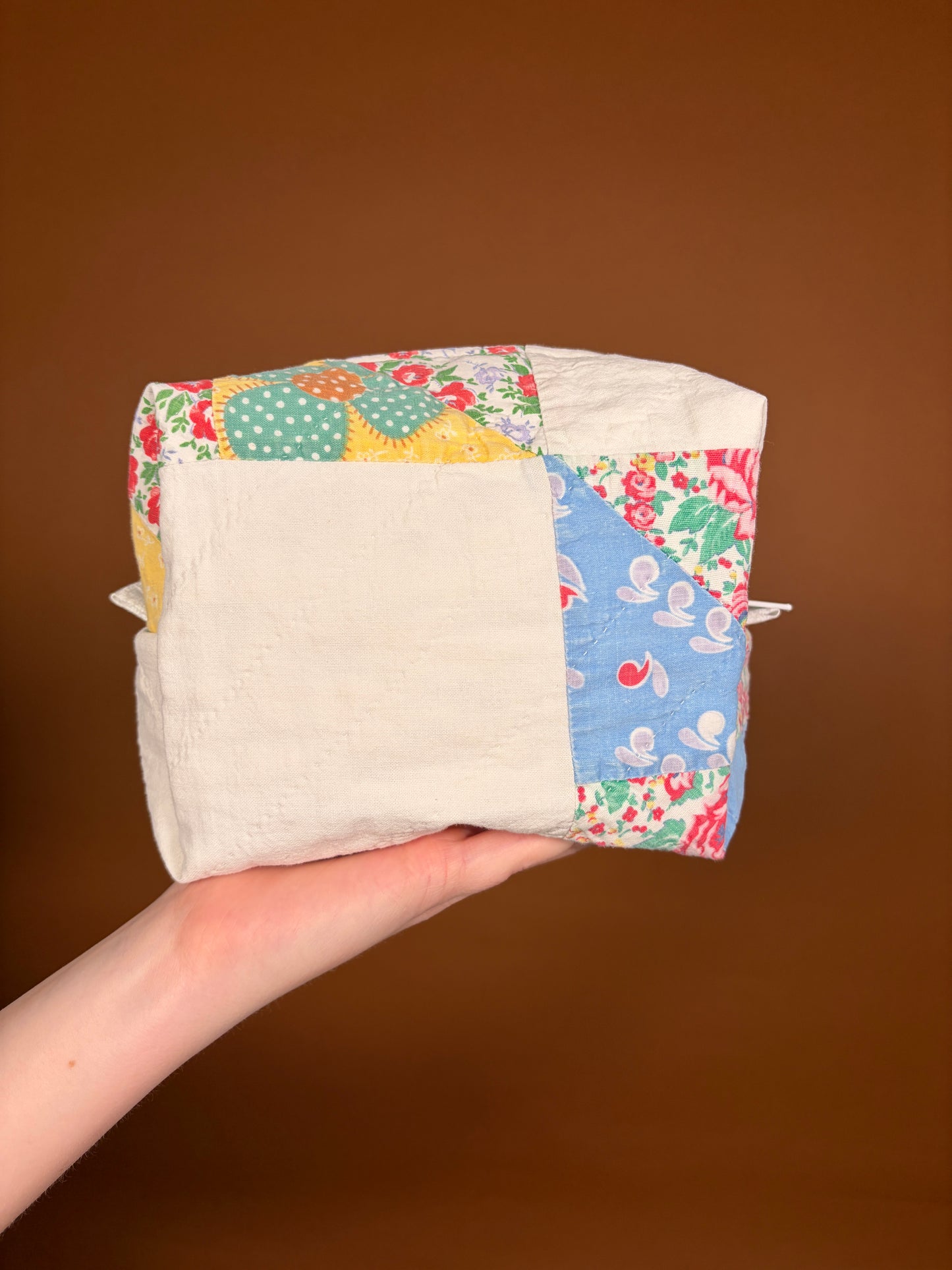 Upcycled Purple Gingham Medium Makeup Bag #1 *limited-edition*