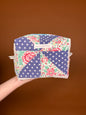 Upcycled Navy Blue Medium Makeup Bag #1 *limited-edition*