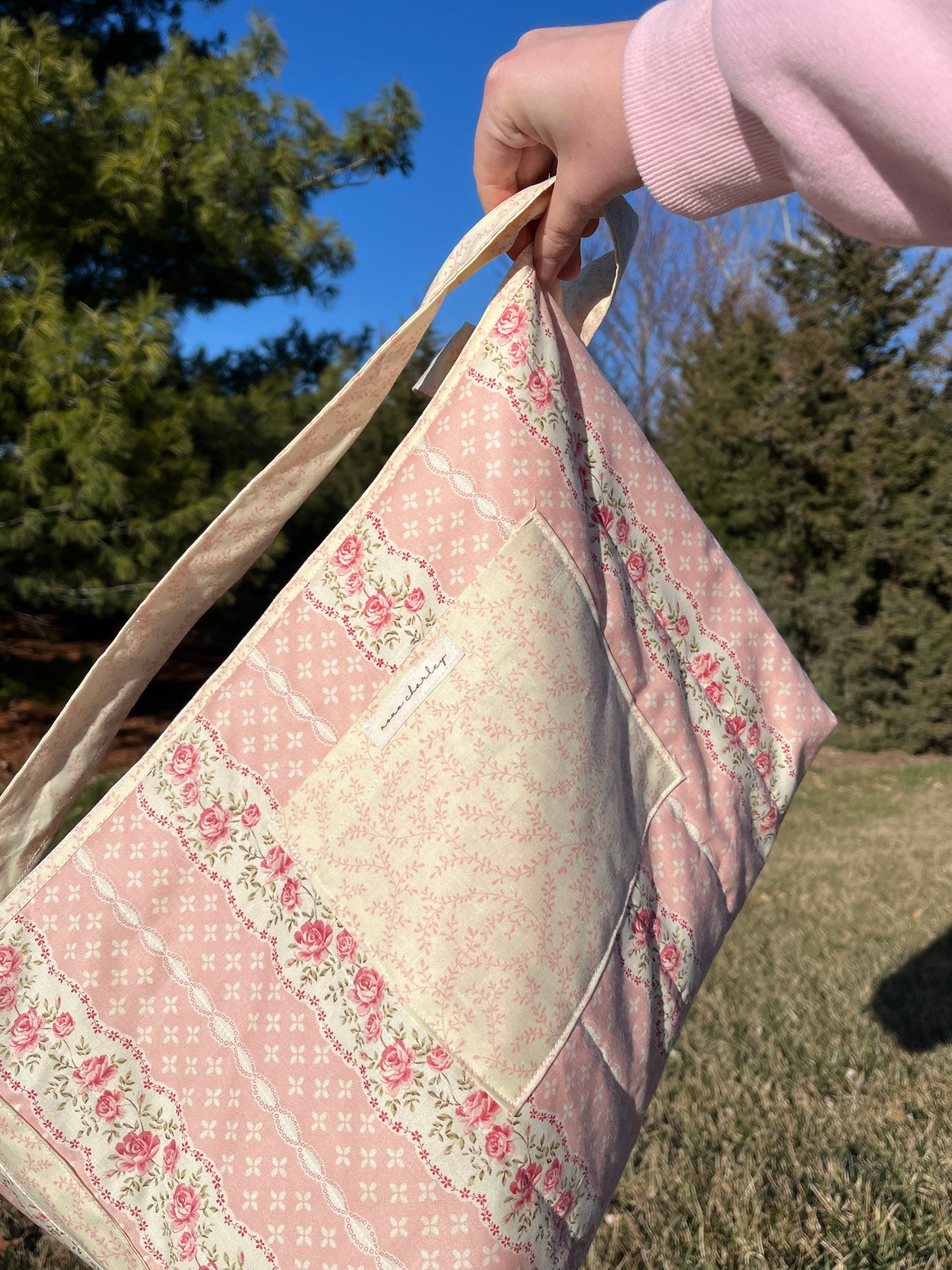 The Pink & Yellow Floral Tote Bag